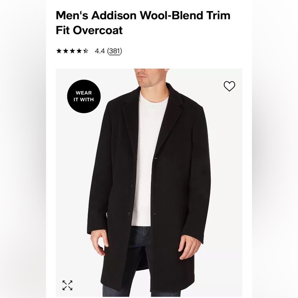 Men’s black Tommy Hilfiger fitted trench worn once